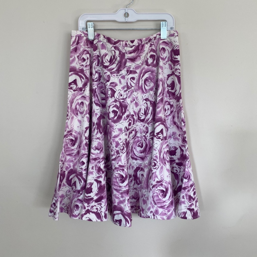 Hilliard & Hanson petite side zip floral skirt